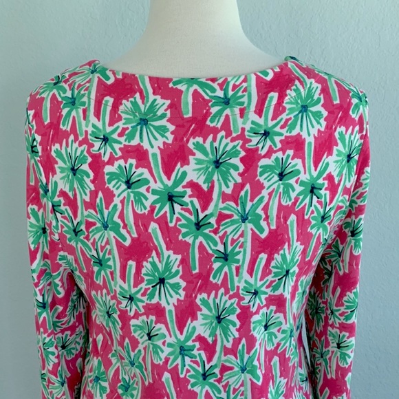 Crown & Ivy Palm Tree Print Knit Shift Dress sz L - Picture 5 of 9
